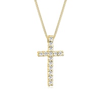 Elli Halskette Damen Kreuz Anhänger Elegant mit Kristallen in