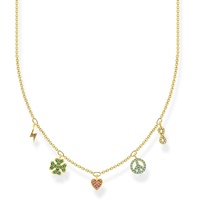 Thomas Sabo Damen Halskette mit bunten Symbolen 925er Sterlingsilber