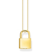 Thomas Sabo Kette Schloss aus 925er Sterlingsilber 750er Gelbgold-Vergoldung,