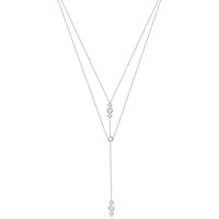 Elli Halskette Damen Y-Kette Geo Layer mit Kristallen in