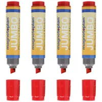 Magnetoplan Flipchart-Marker Jumbo, rot, 4 Stück