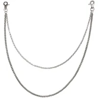 FIRETTI Hosenkette FIRETTI "mehrreihige Gliederkettengliederung", silber (silberfarben), Hosenketten, Metall,