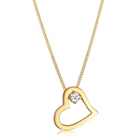 Elli DIAMORE Halskette Damen Herz Verbunden Diamant (0.03ct) 585
