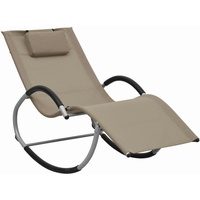 VidaXL Sonnenliege mit Auflage Taupe Textilene