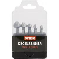 Stier Kegelsenker Set 5-teilig Bit-Schaft 1/4"