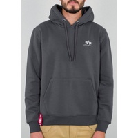 Alpha Industries Basic Small Logo Kapuzenpullover Greyblack L