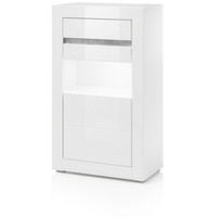 Höffner Vitrine ¦ weiß ¦ Maße (cm): B: 66
