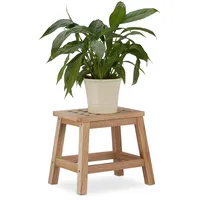 Relaxdays Tritthocker Holz 22 x 26 x 30 cm