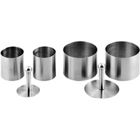 Weis Dessertringe, Edelstahl, Silber, 9 x 8 x 8
