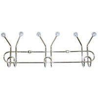 Testrut TOP STAR Garderobenleiste verchromt 9 Haken mit Softball