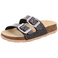 Superfit FUSSBETTPANTOFFEL Hausschuhe, SCHWARZ/SILBER 0100