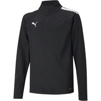Puma teamLIGA 1/4-Zip Top Kinder black/white 128
