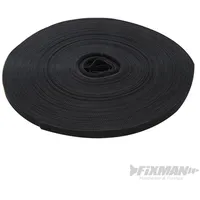FIXMAN 419854 Selbstklebendes Klettband, schwarz 10 mm x 25