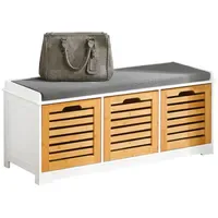 SoBuy Schuhbank 105 x 43 x 35 cm beige