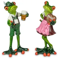 Formano 2er Set Froschpaar Oktoberfest - lustige Frösche 17cm