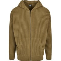 URBAN CLASSICS Knitted Reißverschlusspullover Tini Olive M