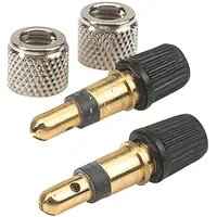 Prophete Fahrradventil Patentventil Dunlop Set 2 Stück gold, schwarz