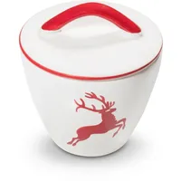 Gmundner Keramik Rubinroter Hirsch Zuckerdose Gourmet (Ø 9cm)