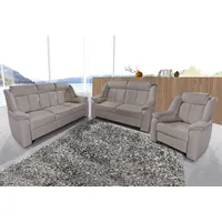 Sit&more Polstergarnitur SIT & MORE "Basel", grau, Luxus-Microfaser ALTARA