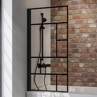 Schulte Badewannenfaltwand Komfort, 1-tlg., schwarz Dekor Atelier 1 Black