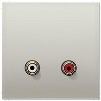 Jung MAES1021 Multimediaanschlusssystem, Cinch Audio, edelstahl