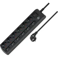 Brennenstuhl Steckdosenleiste 6-fach 2 m Schwarz 1 St.