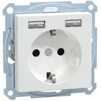 Merten Schuko-Steckdose mit USB Ladegerät Aktivweiß 1 St.