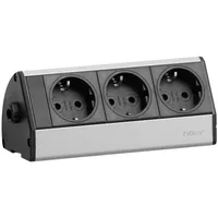 EVOline 93000393 Steckdosenleiste Schwarz, Silber Schutzkontakt 1 St.