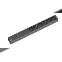 Bachmann Steckdosenleiste 2 m Schwarz 6 St.