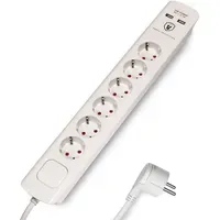 FeinTech Mehrfachsteckdose 3 m Weiß 6 St.