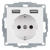 Berker Steckdose SCHUKO/USB 48031909