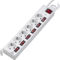 Renkforce Steckdosenleiste 6fach 1,50 m Weiß 1 St.