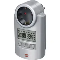 Brennenstuhl 1507500 Steckdosen-Zeitschaltuhr digital Wochenprogramm 3680 W IP20 Countdown-Funktion,