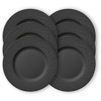 Villeroy & Boch Manufacture Rock Speiseteller 6er Set schwarz