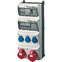 Mennekes Steckdosen-Kombination 5 St. Blau/Grau/Rot/Weiß