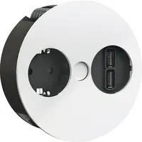 Bachmann TWIST 1x Schutzkontakt AderendhUlsen USB-Charger weiß matt