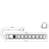 Bachmann Steckdosenleiste 2,0 m Weiß 7 St.