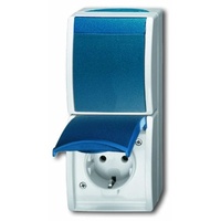 Busch-Jaeger Kombination SCHUKO Steckdose, mit Wipp. 2601/6/20 EBW-53