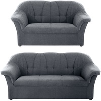 DOMO collection Polstergarnitur "Pegnitz", (Set), 3-Sitzer & 2-Sitzer-Set grau,