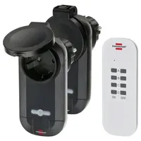 Brennenstuhl RC CE1 0201 1507030 Funk Steckdosen-Set 3teilig Außenbereich