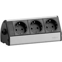 EVOline 93000403 Steckdosenleiste Schwarz, Silber Schutzkontakt 1 St.