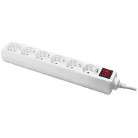 Logilink Steckdosenleiste mit Schalter Weiß Schutzkontakt 1 St.