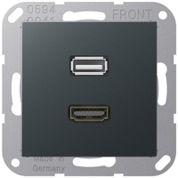 Jung MAA1163ANM HDMI / USB 2.0, Serie A, anthrazit