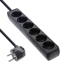 InLine Steckdosenleiste 1,50 m Schwarz 6 St.