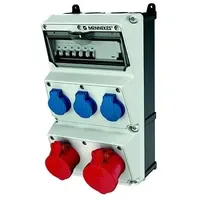 Mennekes Steckdosen-Kombination 930008 IP44 Schwarz 1 St.