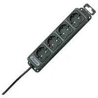 Kopp 127115016 Steckdosenleiste 4fach Anthrazit Schutzkontakt 1 St.