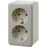 Berker Doppelsteckdose ws/gl 472140