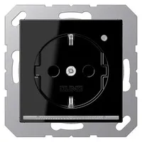 Jung A1520-OSWLNW SCHUKO-Steckdose mit LED-Licht - Schwarz