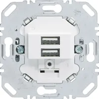 Berker USB Ladesteckdose 230V 2fach 3.0A Tragring polarweiß