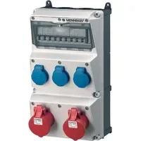 Mennekes Schuko-Steckdose 5-fach IP44 Schwarz 1 St.